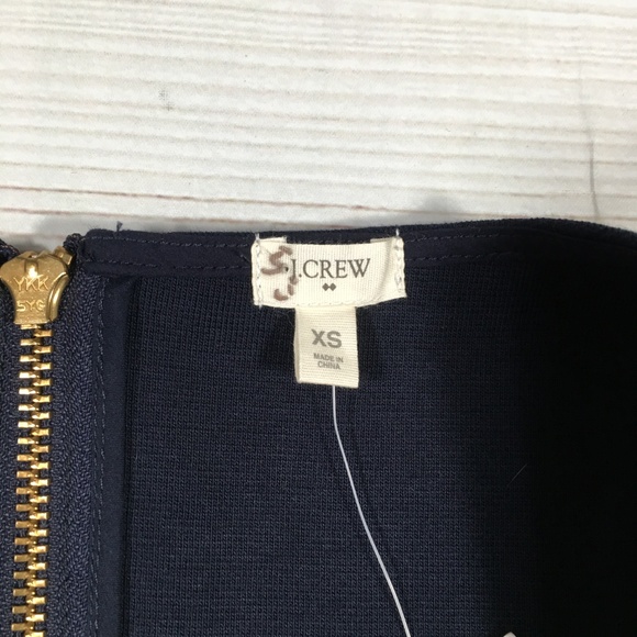 NWT J CREW Navy Peplum Top Size XS - Picture 4 of 4